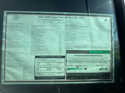 2025 Mercedes-Benz Sprinter 2500 Standard Roof I4 Diesel HO 144" AWD