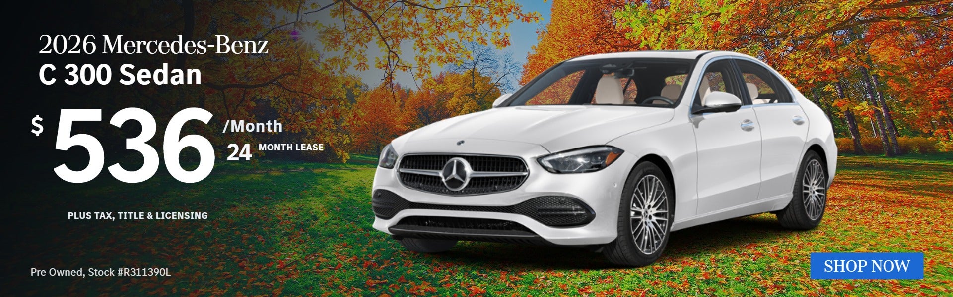 2026 C300 SEDAN: $536/mo
